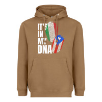 Toasted Coconut Italian And Puerto Rican DNA Mix Flag Heritage Gift Heavyweight Hoodie - minhPixels