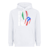 White Italian And Puerto Rican DNA Mix Flag Heritage Gift Heavyweight Hoodie - minhPixels