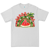 Dove Grey watermelon slice  rainbow Premium Tee - BarkalooDesign