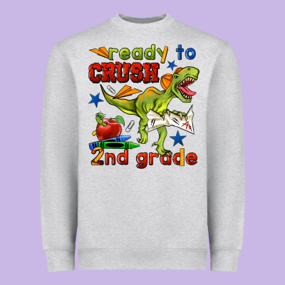 Ready To Crush 2nd Grade Heavyweight Sweatshirt Designed By Bundleandbundleshop
