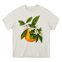 Cream Tangerine Heavy Core Tee - LillyAllenDesigns