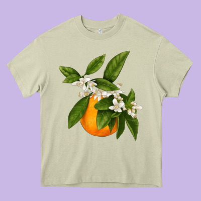 Tangerine Heavy Core Tee Designed By Lillyallendesigns