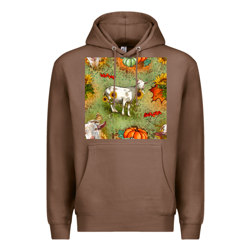 Fall Goats Seamless Pattern Premium Hoodie by BundleAndBundleShop | Teevron
