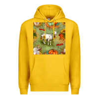 Lemon fall goats seamless pattern Premium Hoodie - BundleAndBundleShop