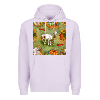Lilac fall goats seamless pattern Premium Hoodie - BundleAndBundleShop