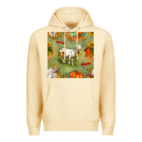 Pina Colada fall goats seamless pattern Premium Hoodie - BundleAndBundleShop