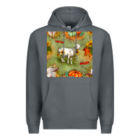 Rock fall goats seamless pattern Premium Hoodie - BundleAndBundleShop