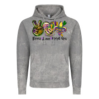 Cloud Rock peace love mardi gras Vintage Hoodie - CowGirlArtShop