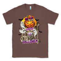 Chestnut Happy Halloween with Skeleton Classic Tee - texasbilliewilder