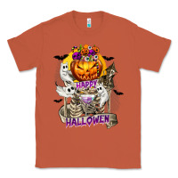 Copper Happy Halloween with Skeleton Classic Tee - texasbilliewilder