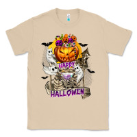 Mushroom Happy Halloween with Skeleton Classic Tee - texasbilliewilder