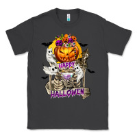 Smoke Happy Halloween with Skeleton Classic Tee - texasbilliewilder