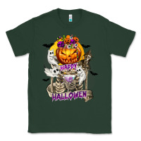 Sports Green Happy Halloween with Skeleton Classic Tee - texasbilliewilder