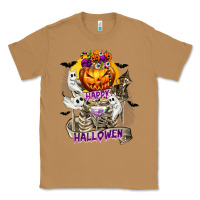 Toasted Coconut Happy Halloween with Skeleton Classic Tee - texasbilliewilder
