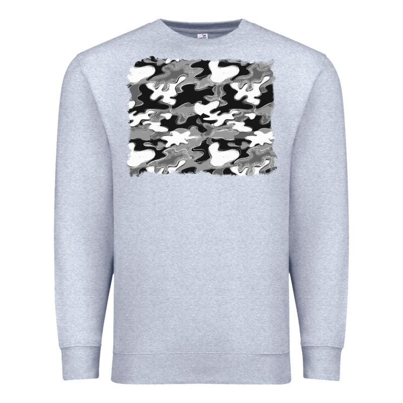Black And White Camouflage Background Premium Sweatshirt by Artiststas | Teevron