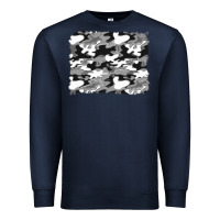 Navy black and white camouflage background Premium Sweatshirt - Artiststas