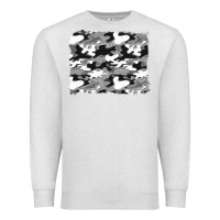 Oatmeal Heather black and white camouflage background Premium Sweatshirt - Artiststas