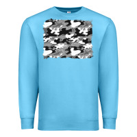 Ocean Blue black and white camouflage background Premium Sweatshirt - Artiststas