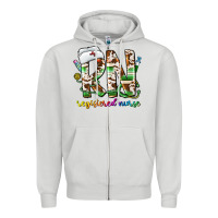 Dove Grey rn registered nurse Zipper Hoodie - CowhideDigitalArt