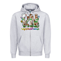 Heather Grey rn registered nurse Zipper Hoodie - CowhideDigitalArt