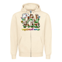 Sandshell rn registered nurse Zipper Hoodie - CowhideDigitalArt
