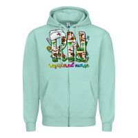 Seafoam rn registered nurse Zipper Hoodie - CowhideDigitalArt