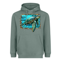 Sage sea turtle with background Heavyweight Hoodie - Artiststas