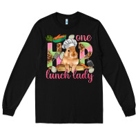 Black One hip lunch lady Easter Day Long Sleeve Tee - HowdyJamesFarm
