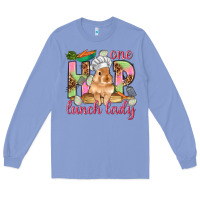 Colony Blue One hip lunch lady Easter Day Long Sleeve Tee - HowdyJamesFarm