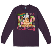 Plum One hip lunch lady Easter Day Long Sleeve Tee - HowdyJamesFarm