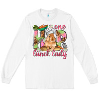 White One hip lunch lady Easter Day Long Sleeve Tee - HowdyJamesFarm