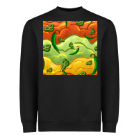 Mexican Sauce And Jalapeno Seamless Pattern Heavyweight Sweatshirt | Teevron