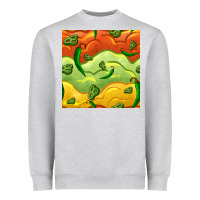 Heather Grey mexican sauce and jalapeno seamless pattern Heavyweight Sweatshirt - BundleAndBundleShop