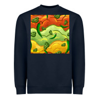 Navy mexican sauce and jalapeno seamless pattern Heavyweight Sweatshirt - BundleAndBundleShop