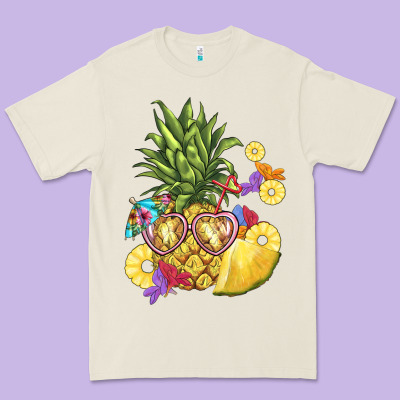 Pineapple Enjoying Premium Tee Designed By Barkaloodesign
