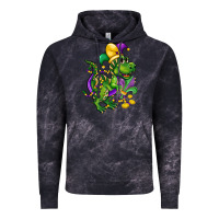 Cloud Black mardi gras trex Vintage Hoodie - CowGirlArtShop