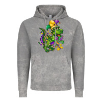 Cloud Rock mardi gras trex Vintage Hoodie - CowGirlArtShop