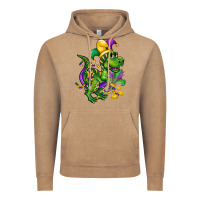 Vintage Coffee mardi gras trex Vintage Hoodie - CowGirlArtShop