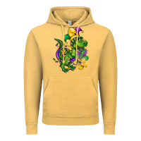 Vintage Mustard mardi gras trex Vintage Hoodie - CowGirlArtShop