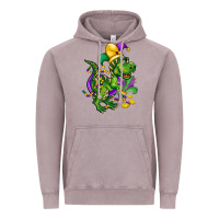 Vintage Zinc mardi gras trex Vintage Hoodie - CowGirlArtShop