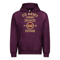 Mauve Wine US Army Combat Engineer Combat Engineer Veteran Gift Urban Hoodie - minhPixels