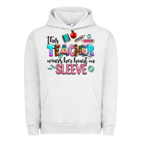 Pigment Lunar Rock this teacher wears her heart on sleeve Urban Hoodie - AdoDesignShop