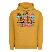 Pigment Peanut Butter this teacher wears her heart on sleeve Urban Hoodie - AdoDesignShop
