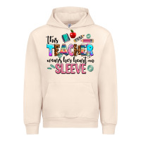 Sandshell this teacher wears her heart on sleeve Urban Hoodie - AdoDesignShop