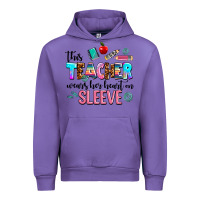 Tulip this teacher wears her heart on sleeve Urban Hoodie - AdoDesignShop