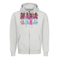 Dove Grey easter day mama Zipper Hoodie - CowhideDigitalArt