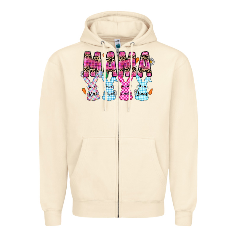 Easter Day Mama Zipper Hoodie by CowhideDigitalArt | Teevron
