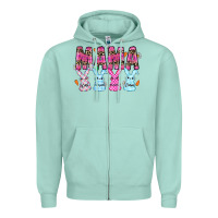 Seafoam easter day mama Zipper Hoodie - CowhideDigitalArt