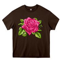 Chocolate Brown Perfume Delight Rose Heavy Core Tee - LillyAllenDesigns