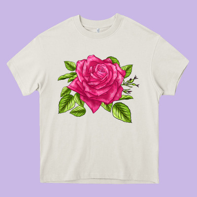 Perfume Delight Rose Heavy Core Tee Designed By Lillyallendesigns
